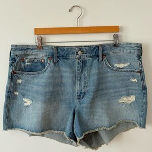 NWT Madewell Relaxed Denim Shorts Size 18W